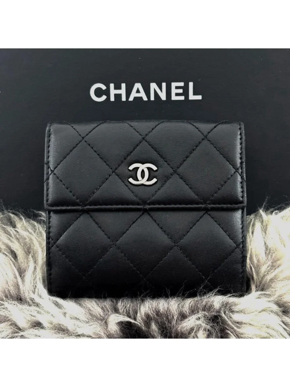 Chanel Wallet Quilted Lamb Hook Bifold